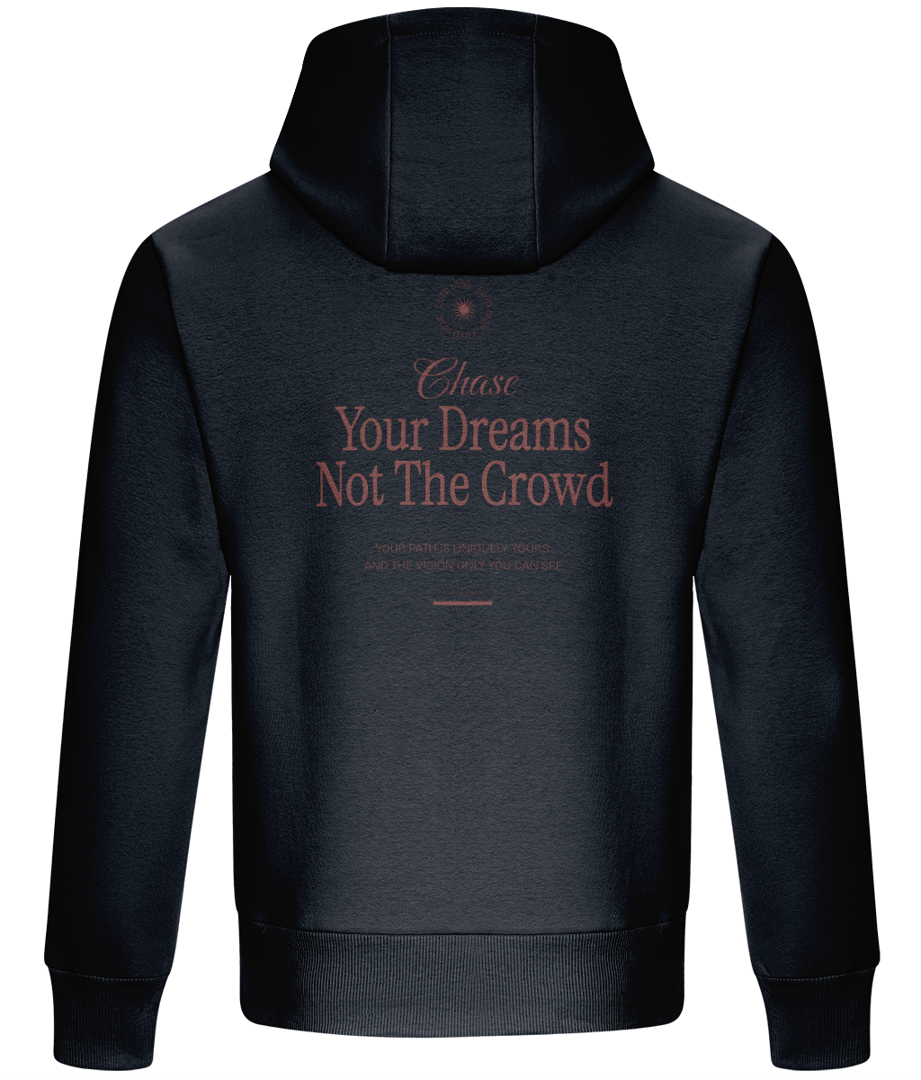 Oversized Boxy Hoodie Chase your Dreams Not the Crowd