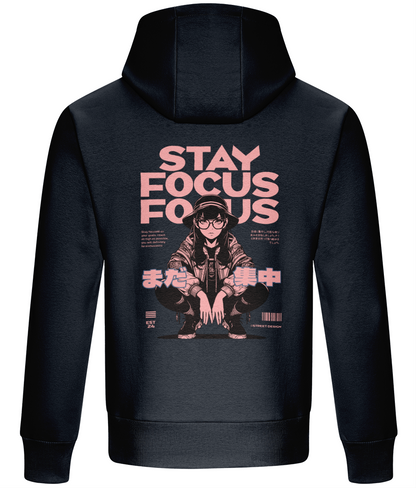 Stay sharp and stylish with our "Stay Focus" hoodie