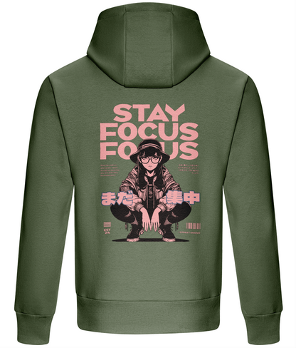 Stay sharp and stylish with our "Stay Focus" hoodie