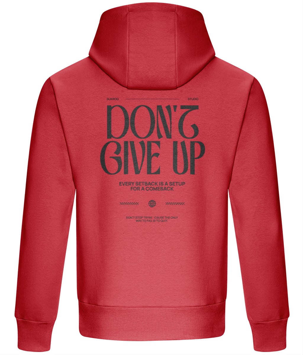 Oversized Boxy Fit Hoodie - Don't Give Up