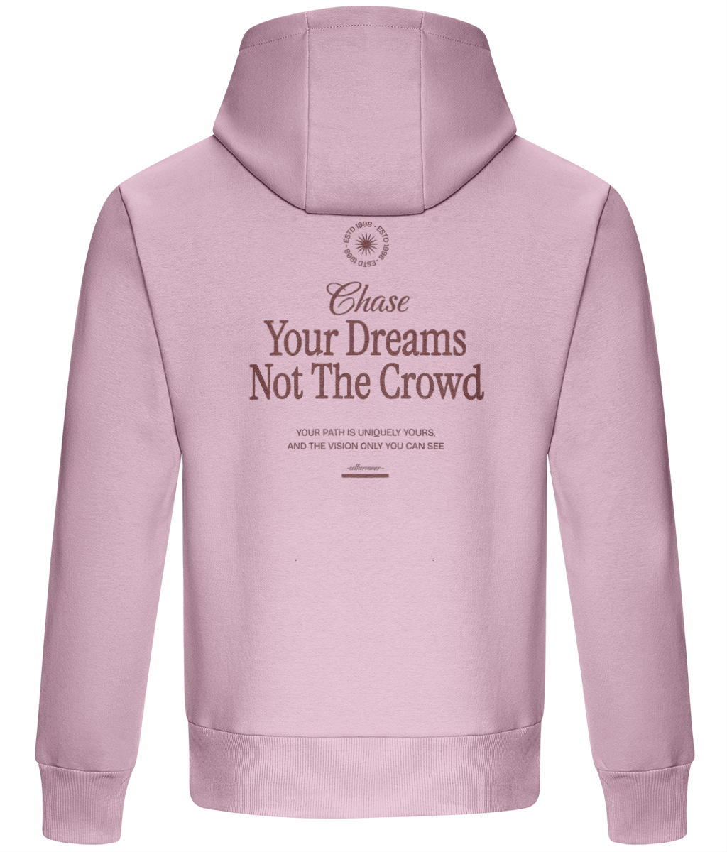 Oversized Boxy Hoodie Chase your Dreams Not the Crowd