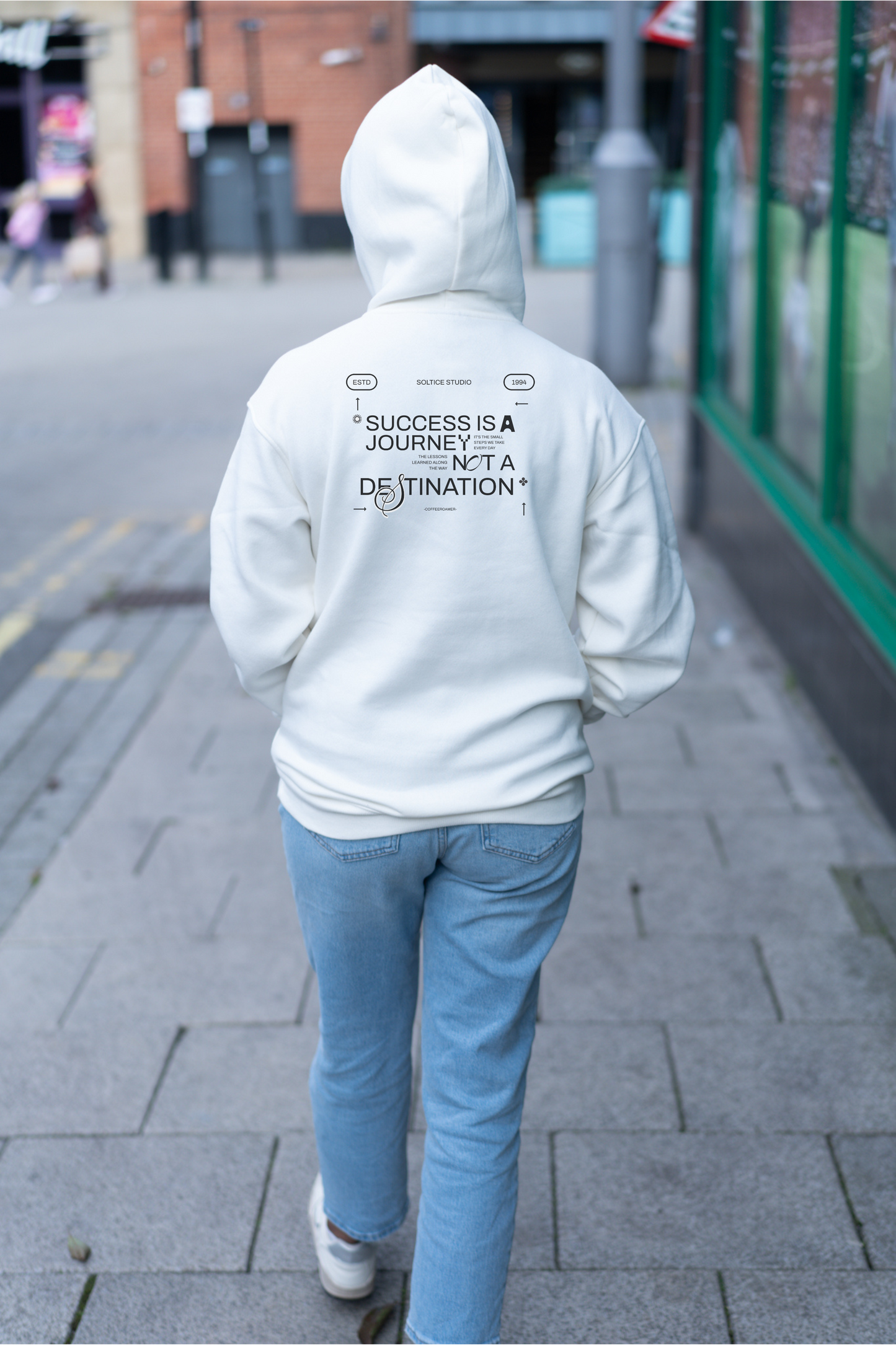 Oversized Boxy Hoodie - Success Is a Journey