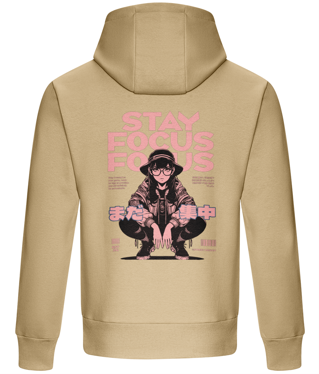 Stay sharp and stylish with our "Stay Focus" hoodie