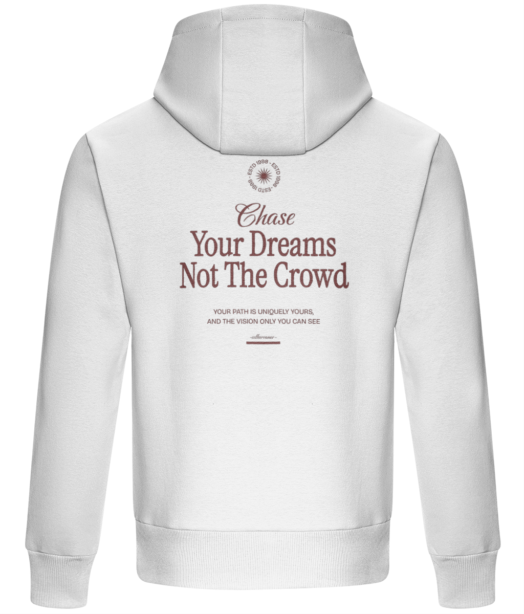 Oversized Boxy Hoodie Chase your Dreams Not the Crowd