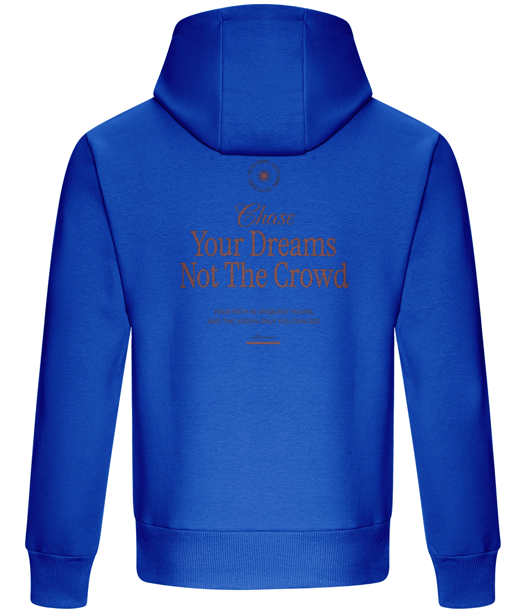 Oversized Boxy Hoodie Chase your Dreams Not the Crowd