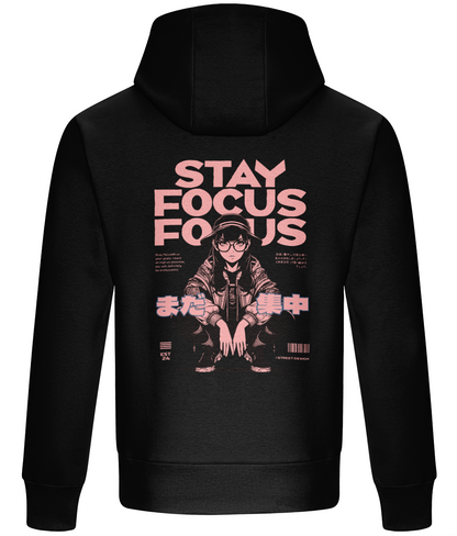 Stay sharp and stylish with our "Stay Focus" hoodie