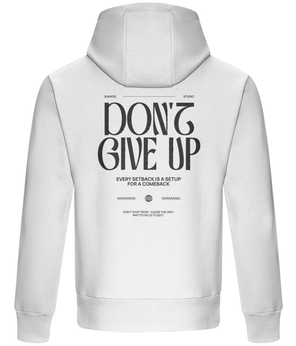 Oversized Boxy Fit Hoodie - Don't Give Up