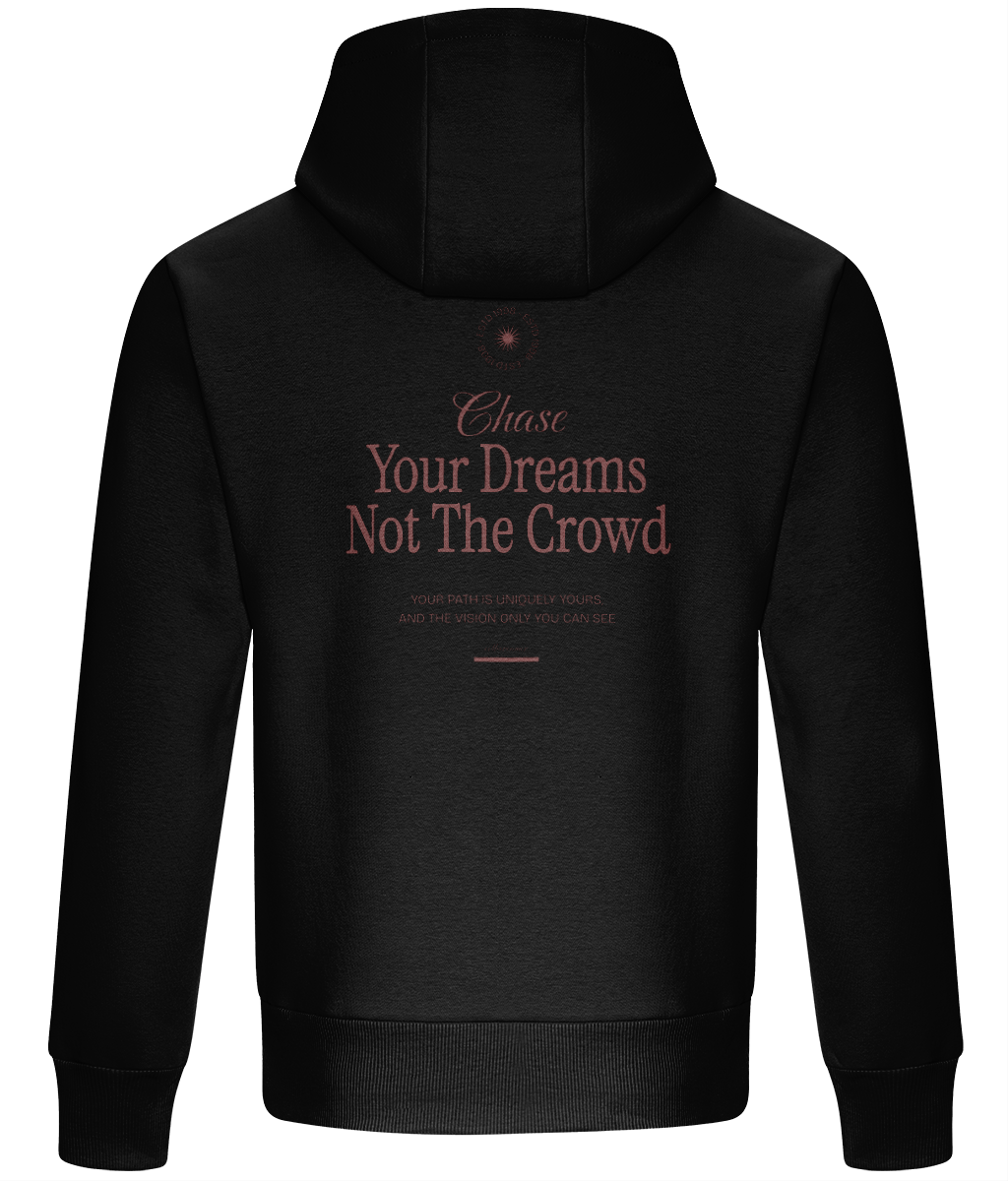 Oversized Boxy Hoodie Chase your Dreams Not the Crowd