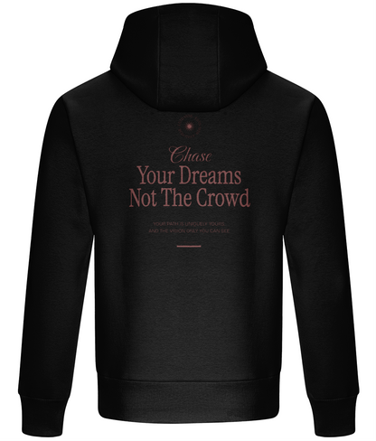 Oversized Boxy Hoodie Chase your Dreams Not the Crowd